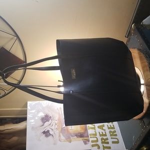 Black Leather Tote Bag